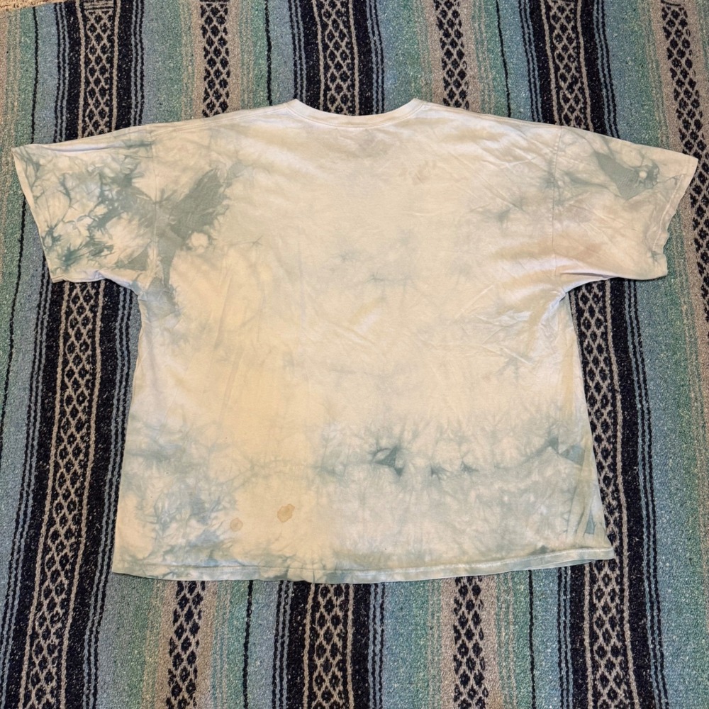 The Mountain Sea Turtle Tie Dye Shirt 2009 Sherry Vintson Blue White Mens XL - Picture 2 of 9